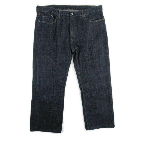 Levis Mens 559 Straight Leg Jeans Dark Wash Denim High Rise Cotton Size 42x34 - Picture 1 of 12